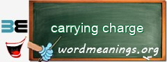 WordMeaning blackboard for carrying charge
